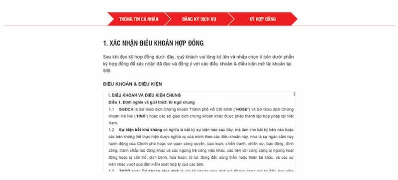 Xác nhận điều khoản hợp đồng