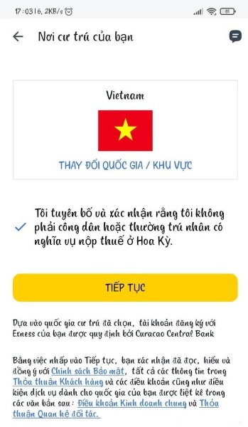 Chọn nơi cư trú của bạn