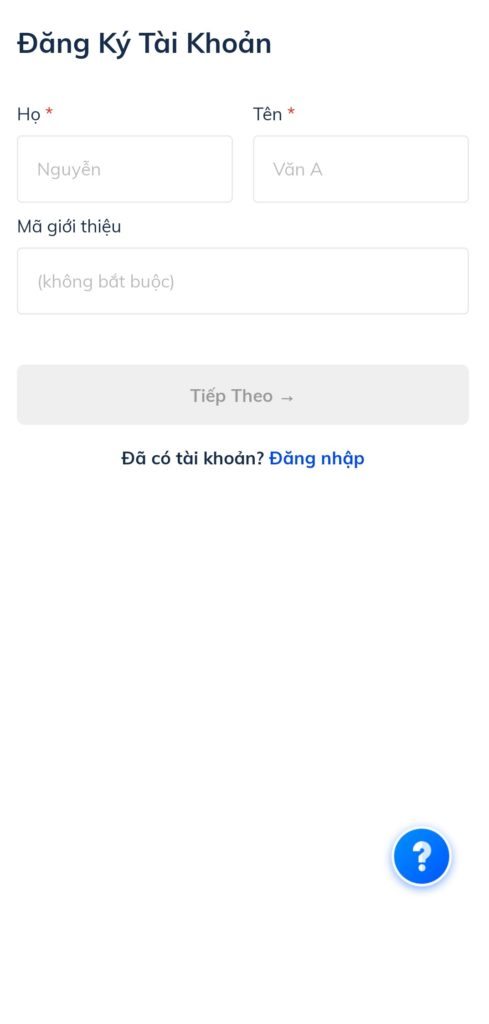 Đăng ký tài khoản