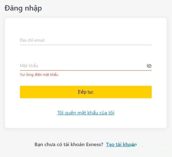 Đăng nhập tài khoản