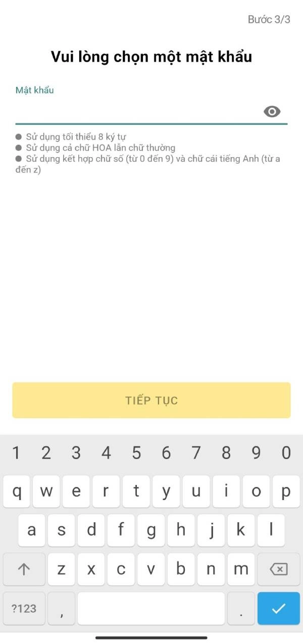 Điền mật khẩu