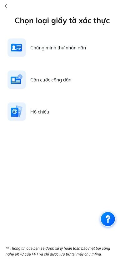 p5za0njlsevo Chọn loại giấy tờ xác thực