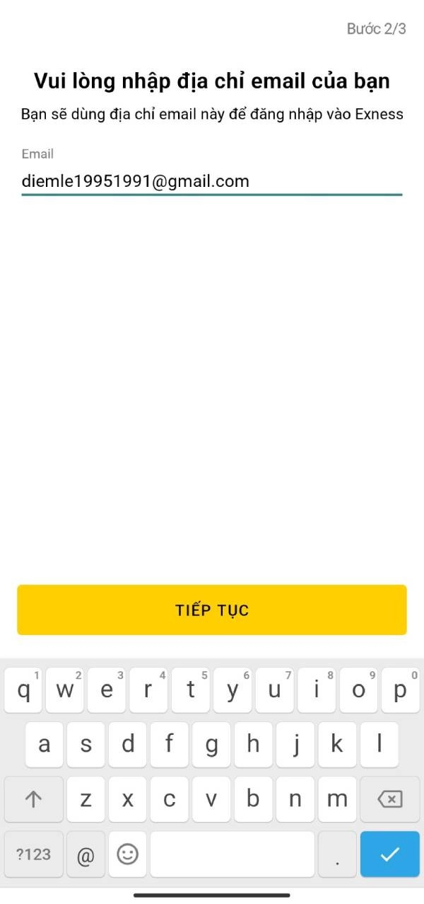 Điền email
