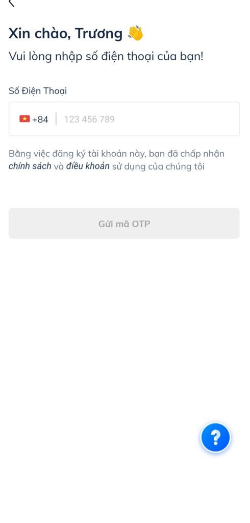 Nhập số điện thoại
